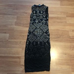 Mock Neck Midi Dress - Size M